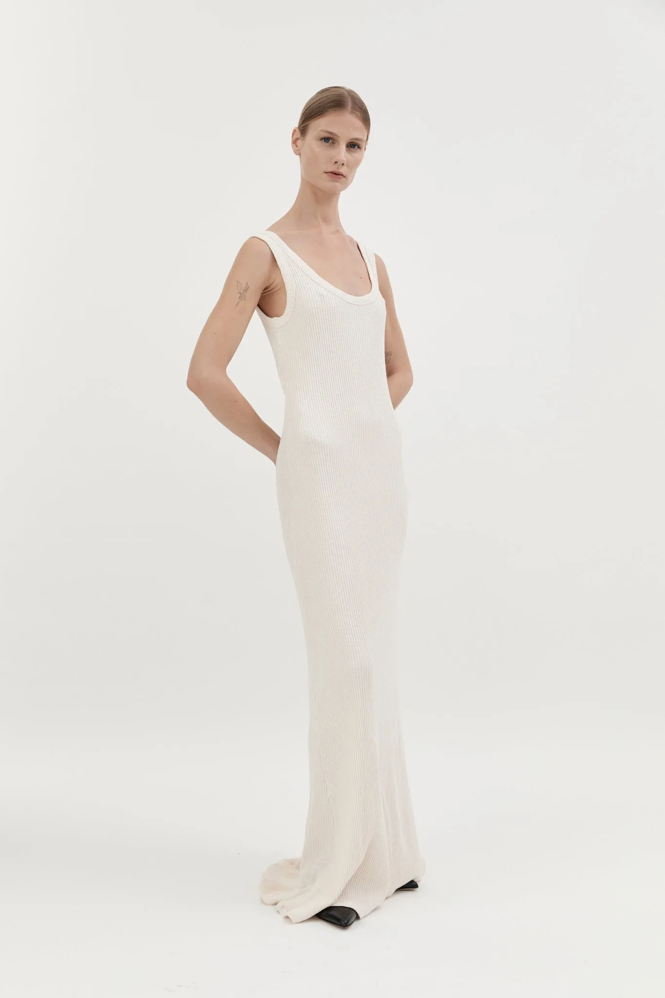 AYA KNIT DRESS - CREAM
