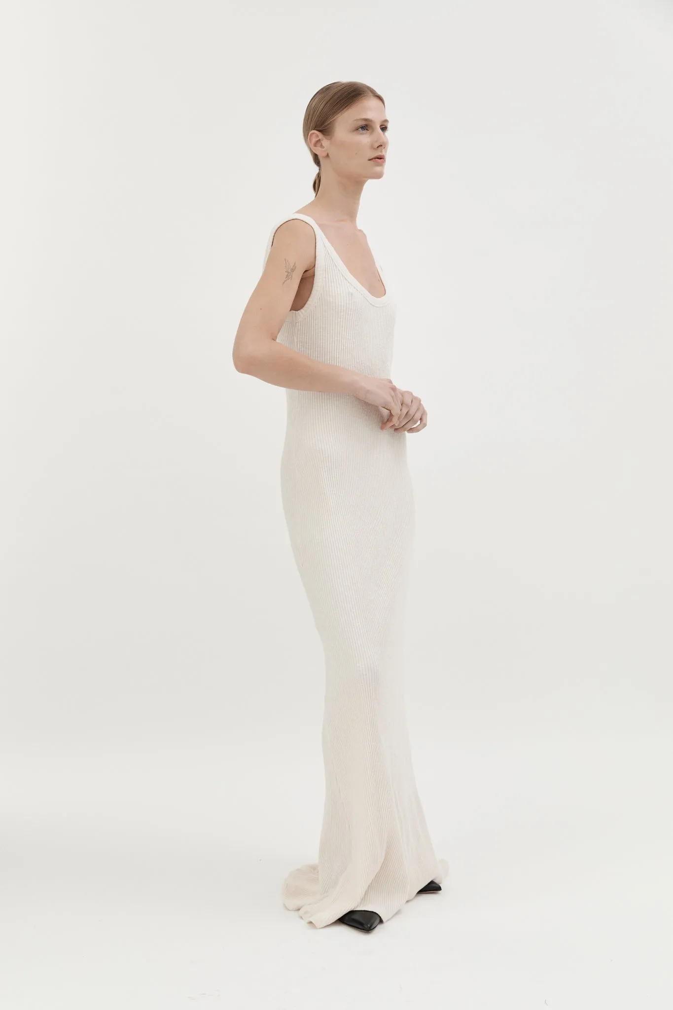 AYA KNIT DRESS - CREAM