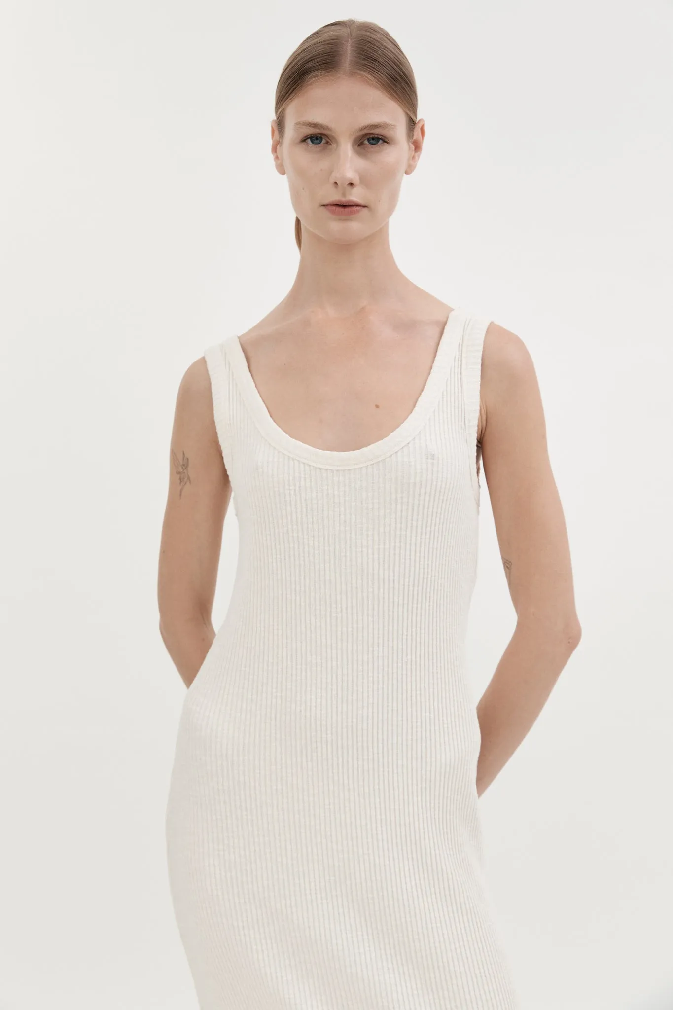 AYA KNIT DRESS - CREAM