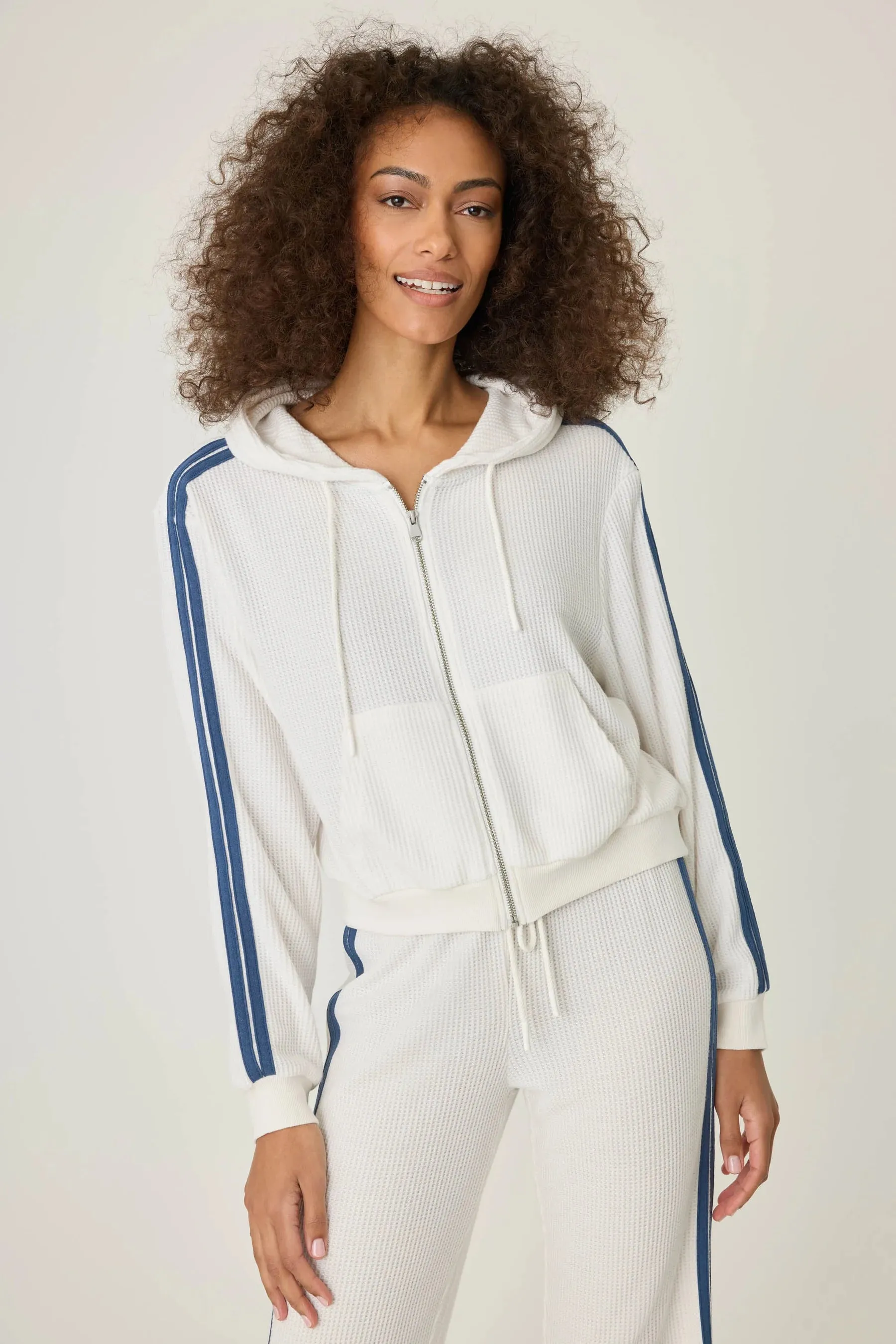 Back on Track Waffle Zip Hoodie