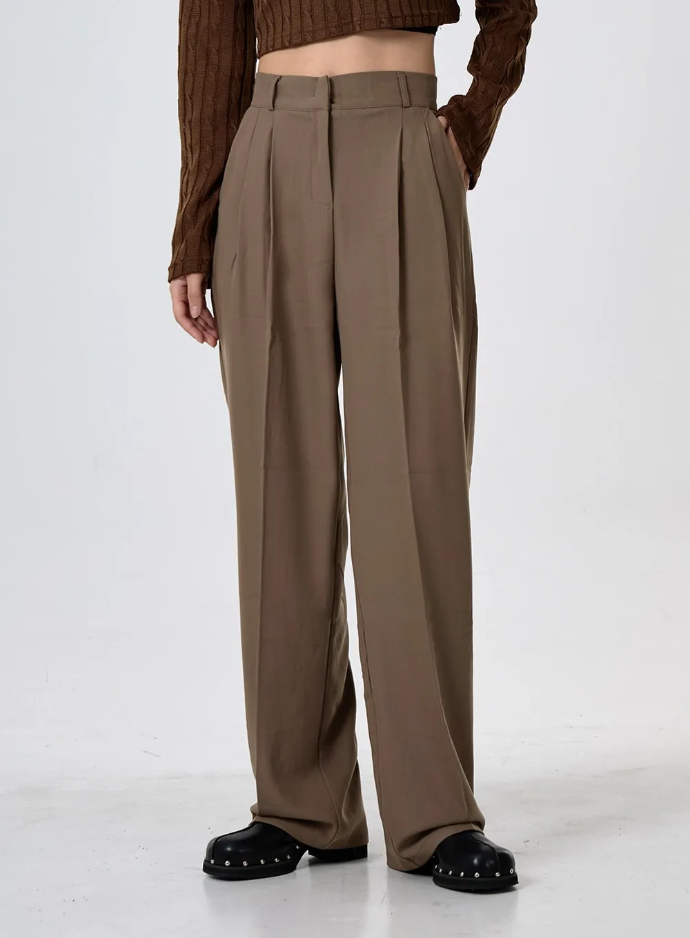 Basic Pintuck Tailored Pants CG30