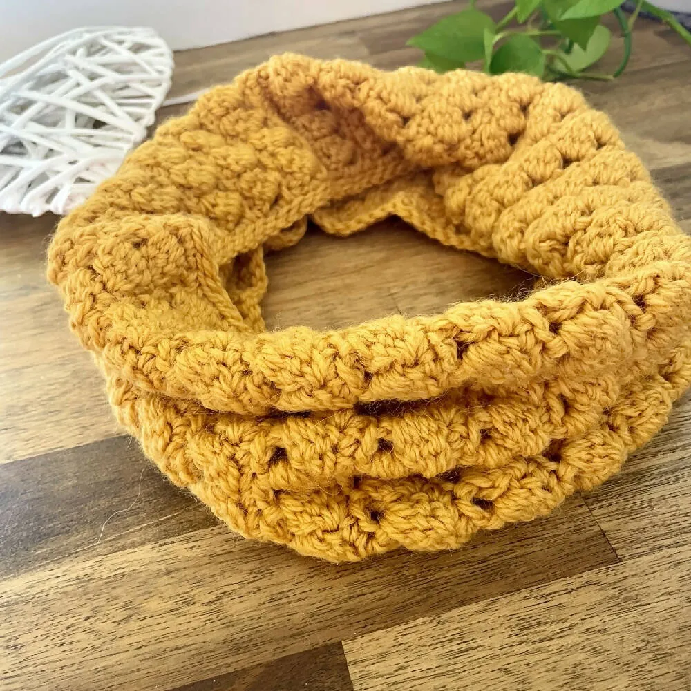 Becreates | Mustard Ladies Cowl | Infinity Scarf | Neck warmer