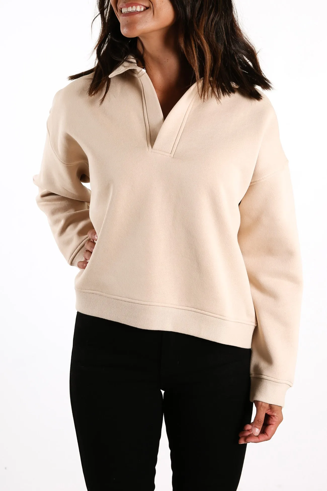 Carter Classic Rugby Sweat Sand