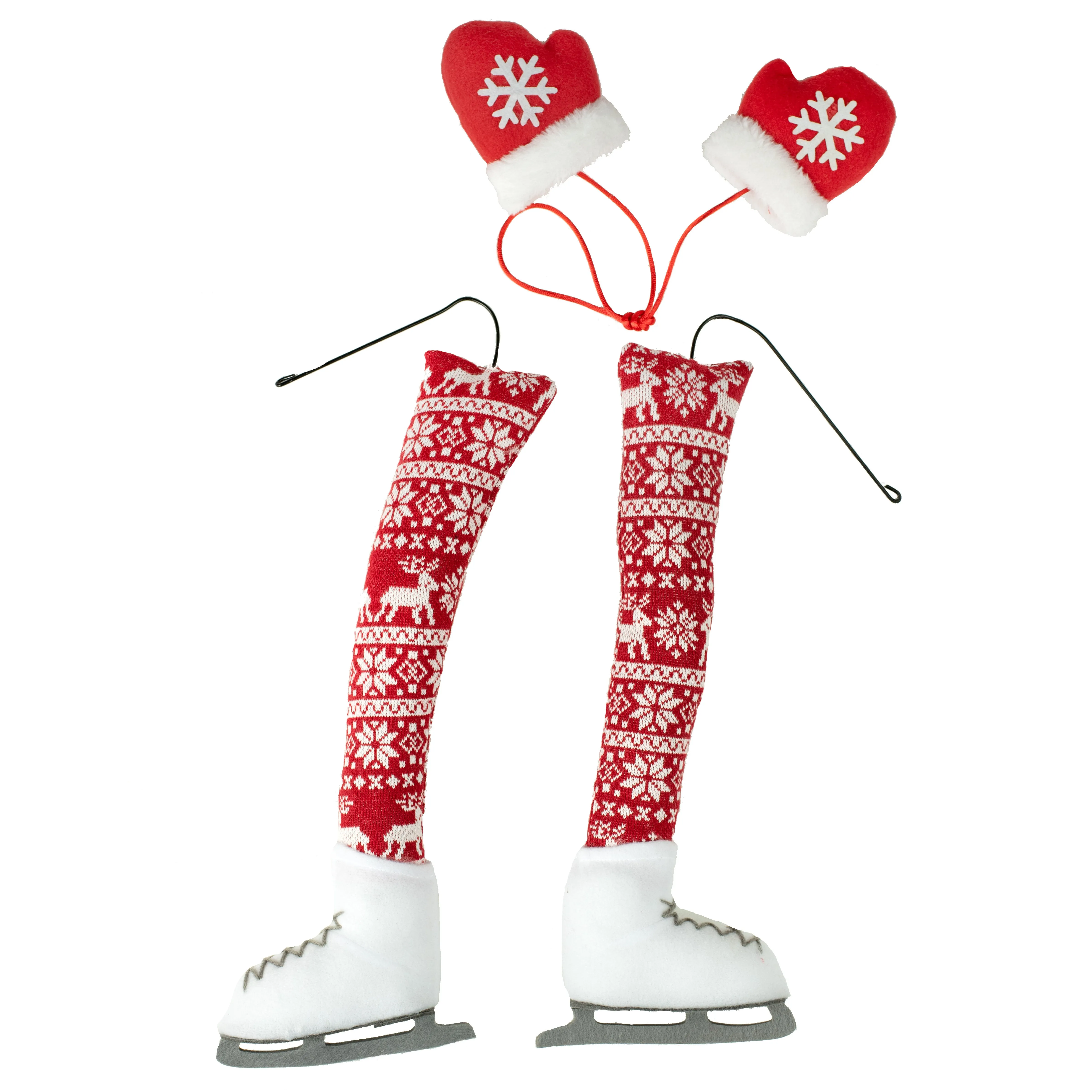 Ice Skater Wreath Accent: Christmas Sweater