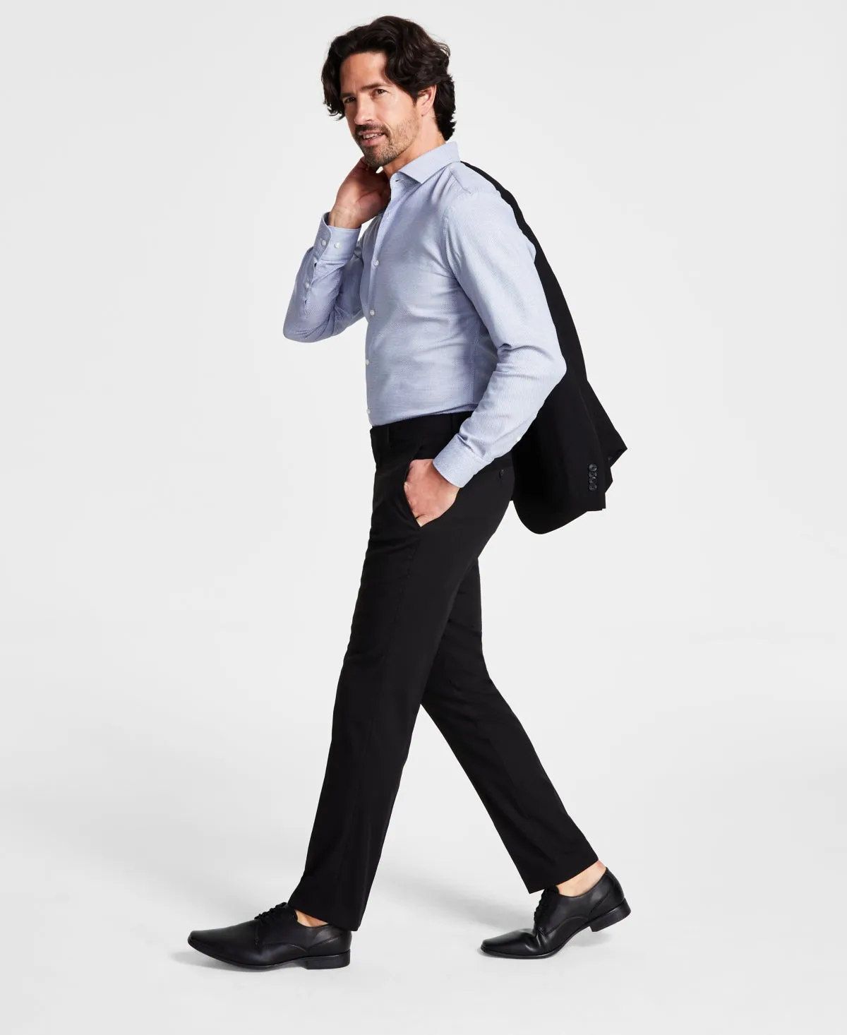 Kenneth Cole Reaction Mens Slim fit Dress Pants 29 / 29 Blue Solid