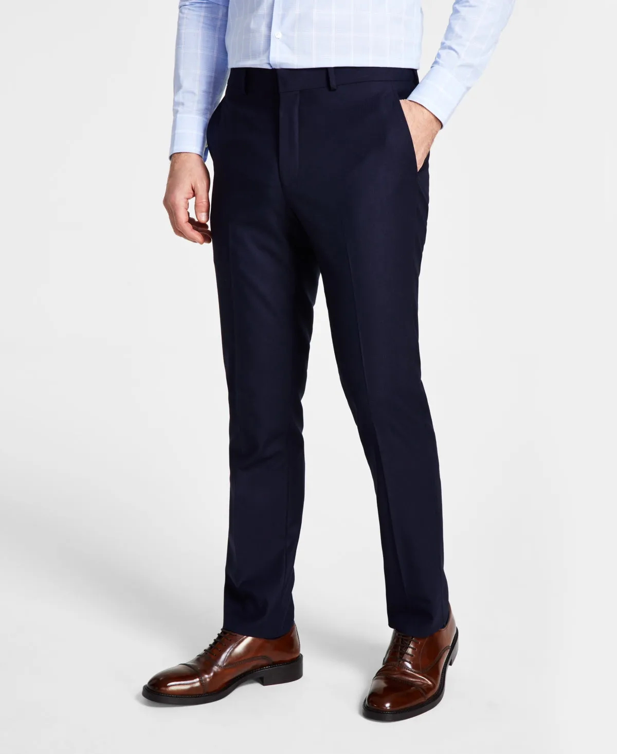 Kenneth Cole Reaction Mens Slim fit Dress Pants 29 / 29 Blue Solid