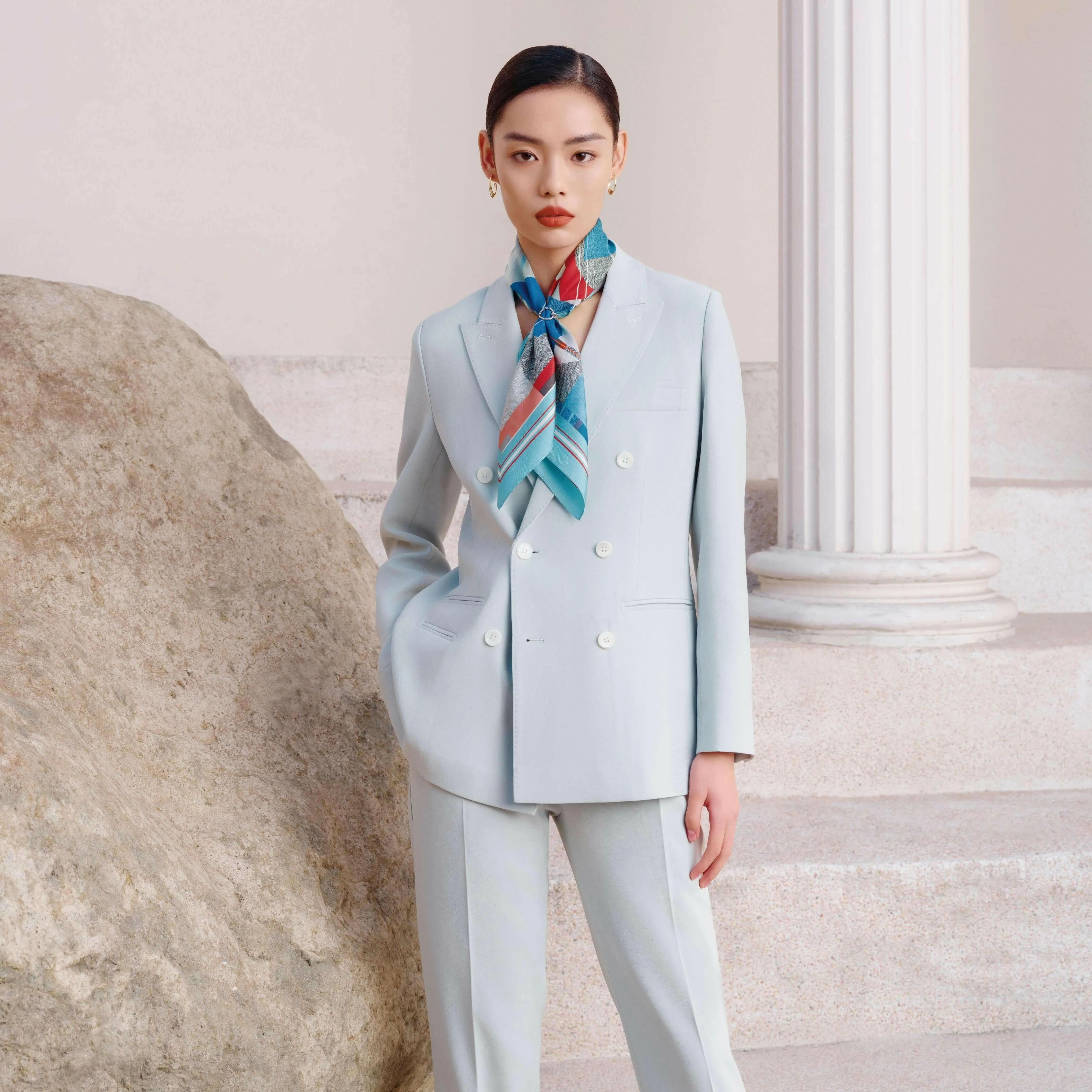 Monet-Inspired Silk Scarf & Umbrella Set: Elegance Meets Art
