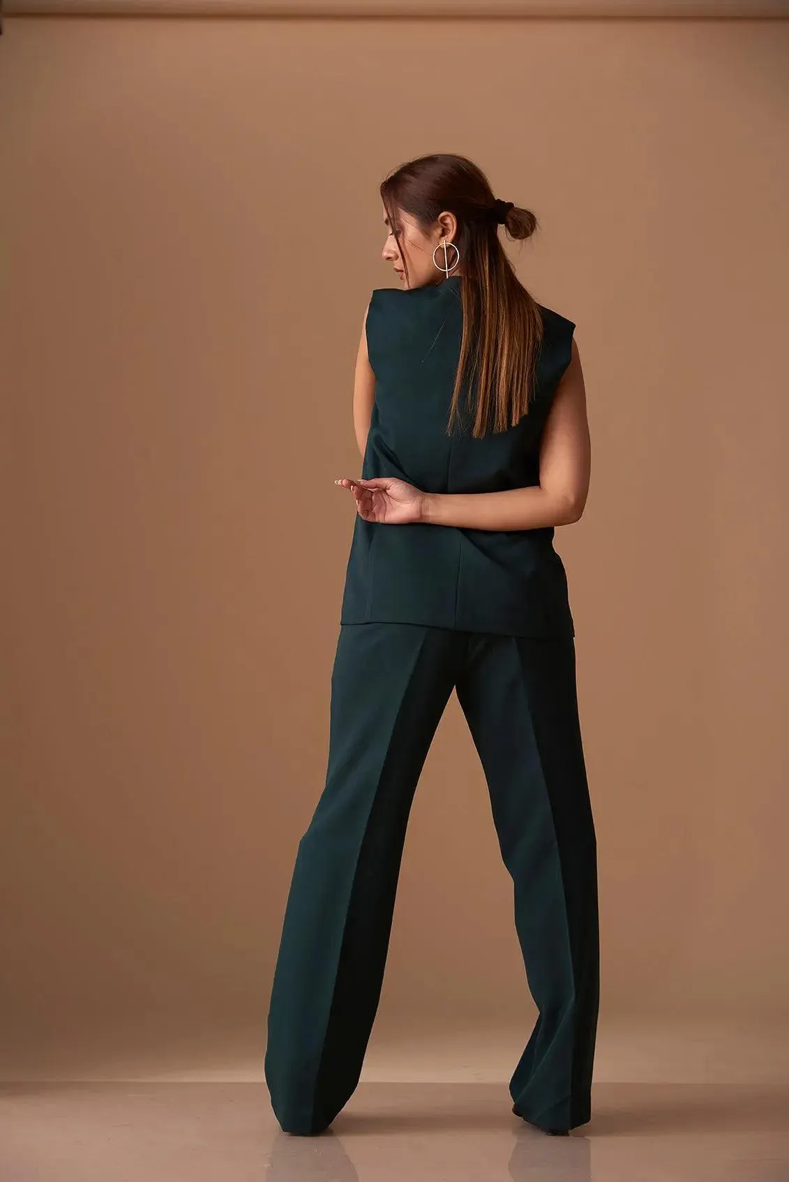 Sharp Blazer Vest with Straight fit Pants