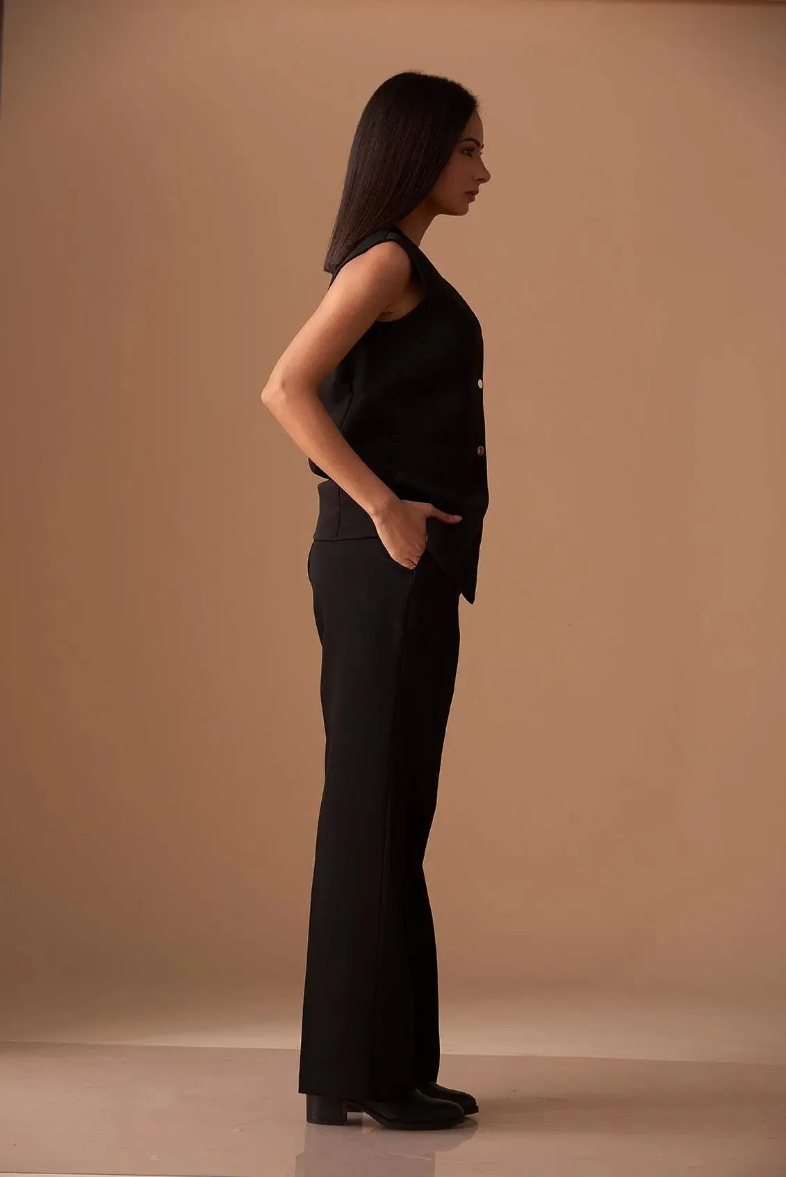 Sharp Blazer Vest with Straight fit Pants