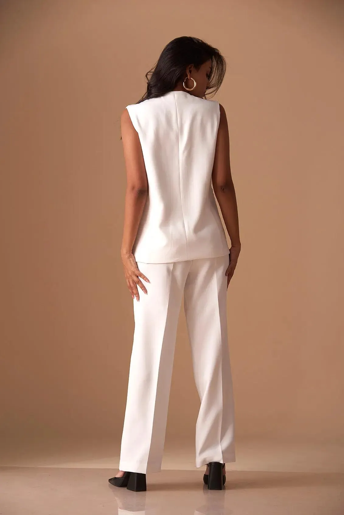 Sharp Blazer Vest with Straight fit Pants