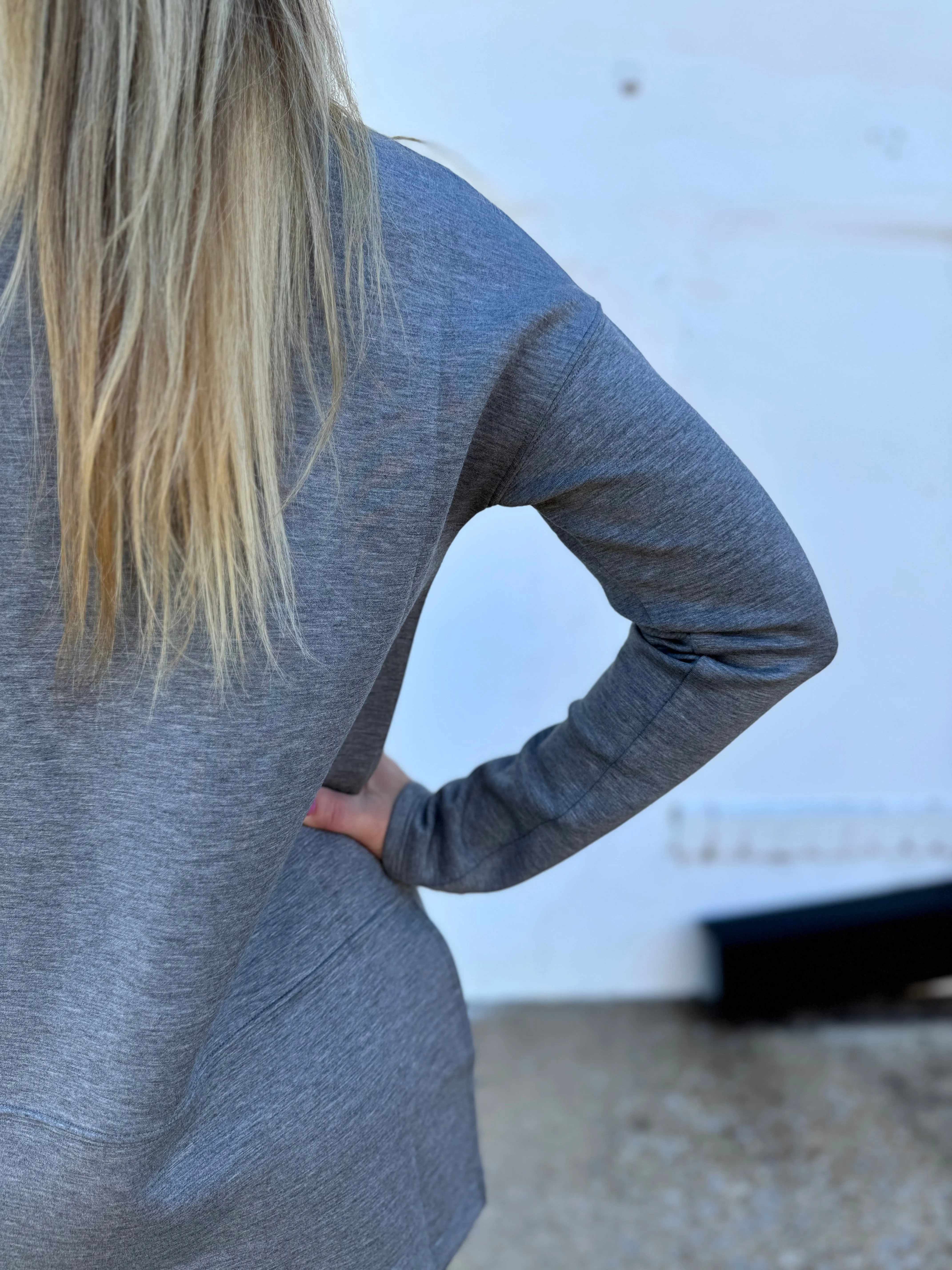 Spanx: AirEssentials Turtleneck Tunic in Mid Grey Heather 50501R