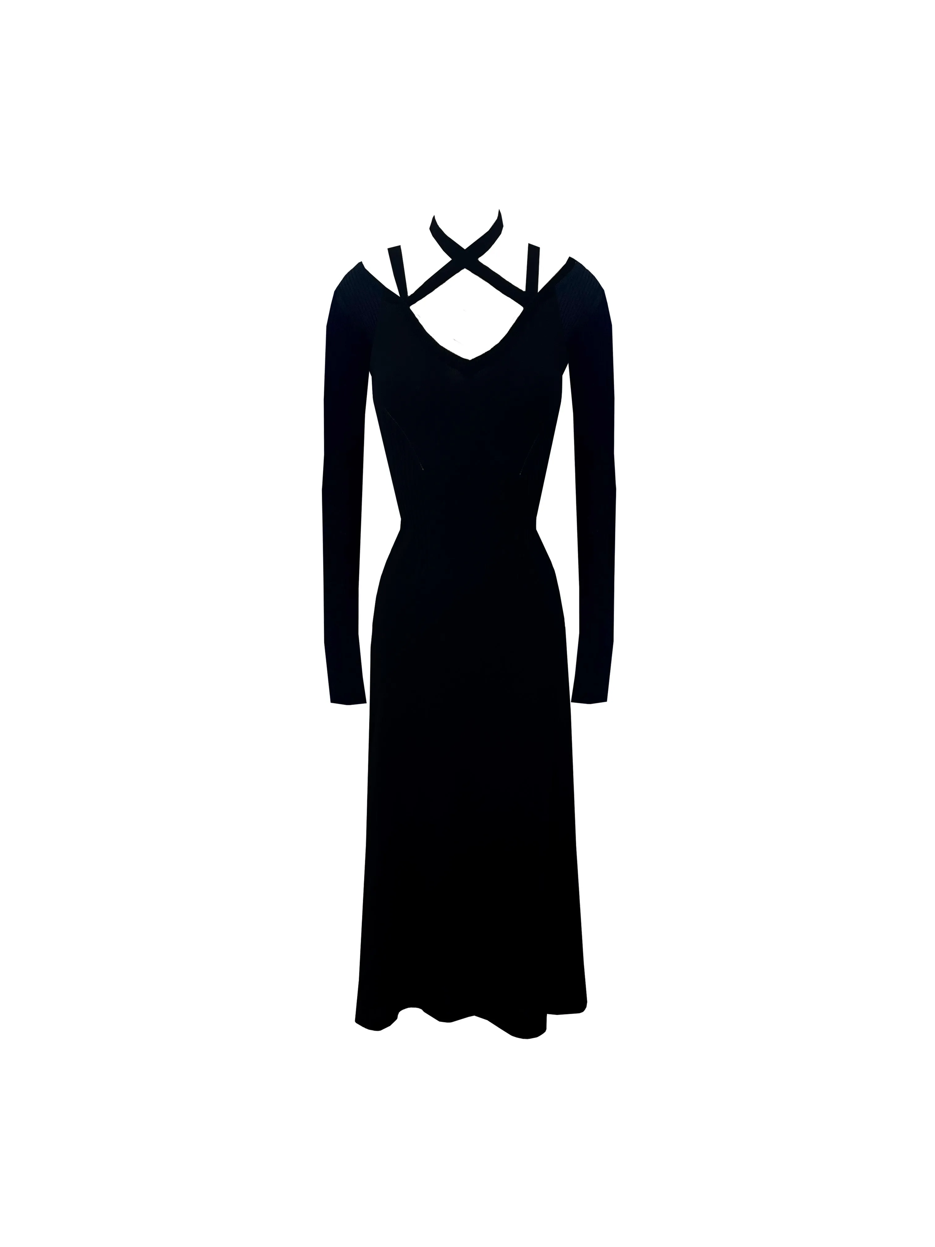 The Tie-Knit Dress - Black