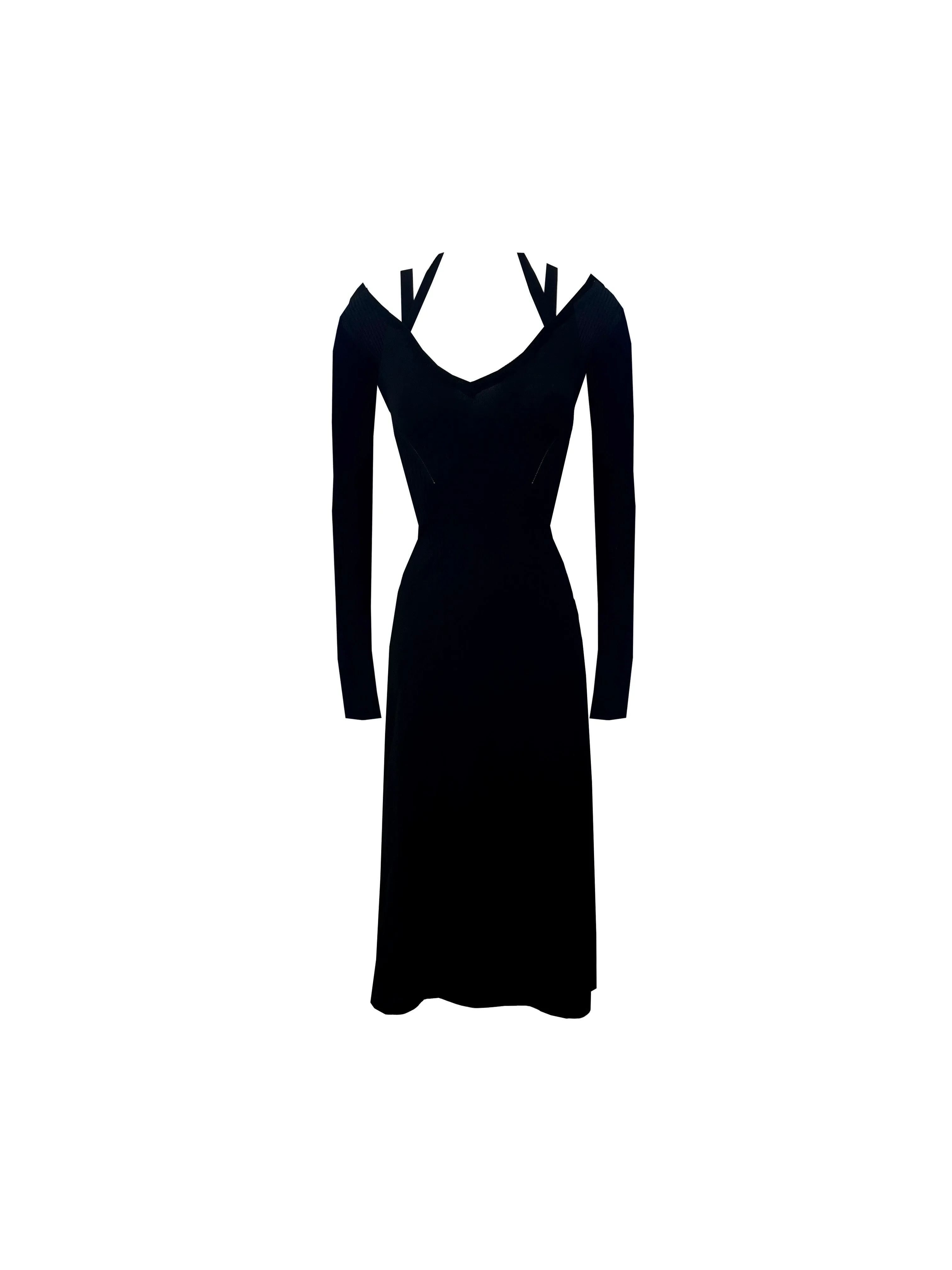 The Tie-Knit Dress - Black