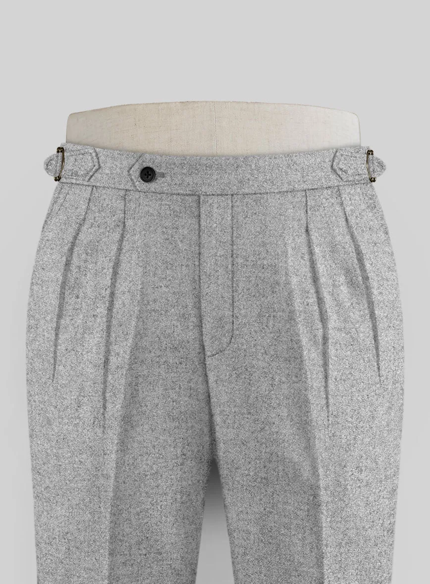 Vintage Plain Gray Highland Tweed Trousers